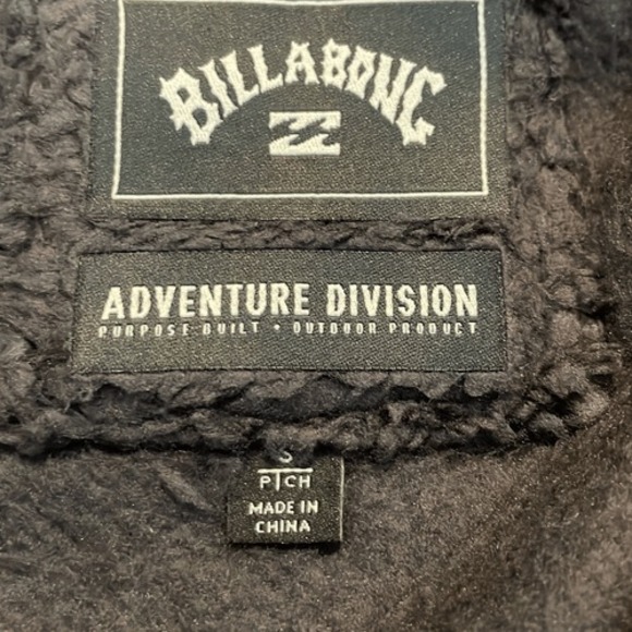 Billabong Switchback Mock Neck Fleece Pullover Sweatshirt Jacket Black Brown Tri - Picture 5 of 16